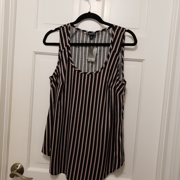 NWT Torrid Striped Woven Sleeveless Top Size 00/ML, Casual, Classic - Picture 7 of 9